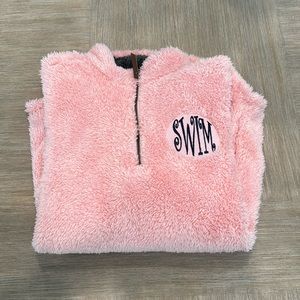 SWIM monogrammed Charles River Apparel 1/4 zip pullover